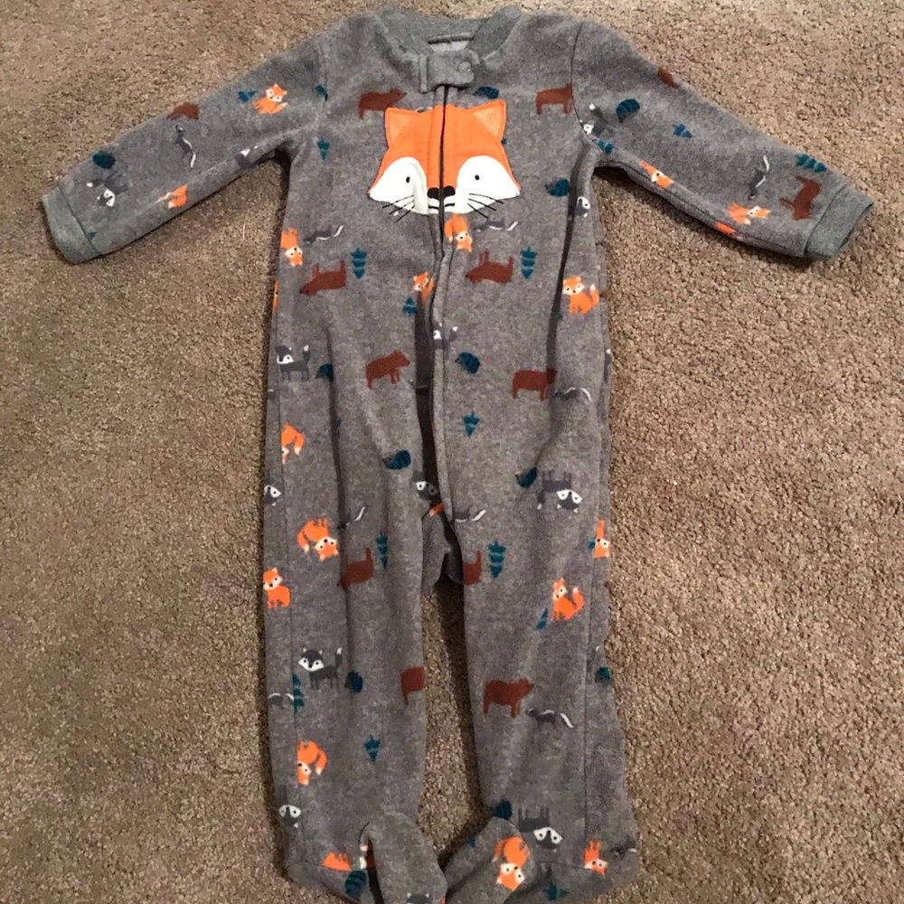 6-9 month fox footed sleeper